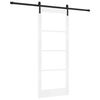 vidaXL Libisev uks ORKDAL Valge 83 x 202 cm Soe m&auml;nnipuit ja klaas