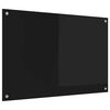 vidaXL K&ouml;&ouml;giseina paneel Must 90 x 60 cm karastatud klaas