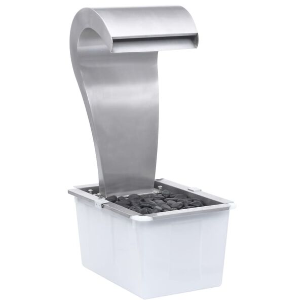 vidaXL aiapurskkaev h&otilde;bedane, 52,4 x 34,2 x 82 cm, roostevaba teras