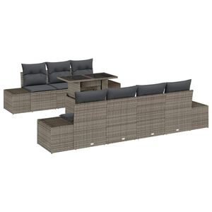 vidaXL Diivanikomplekt padjaga 8 pcs Hall pol&uuml;rotang