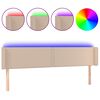 vidaXL LED-voodipeats Cappuccino 163x16x78/88 cm kunstnahk