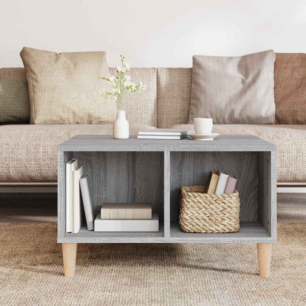 vidaXL kohvilaud, hall Sonoma tamm, 60x50x36,5 cm, tehispuit