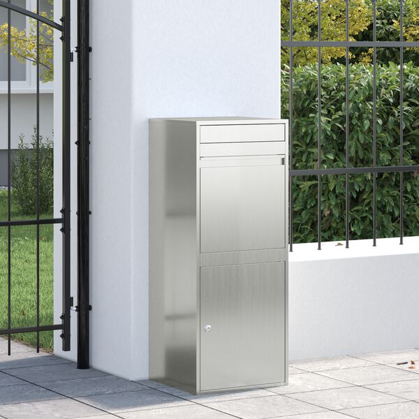 vidaXL Pakiautomaat ladustamisega Must 41 x 38 x 103 cm Tsinkteras