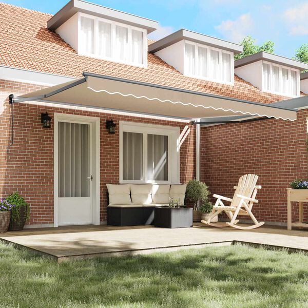 vidaXL Varikatus Beež 450 x 300 x 165 cm Pol&uuml;ester ja metall