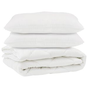 vidaXL Suletekk padjaga 3 pcs Valge Mikrofiiber