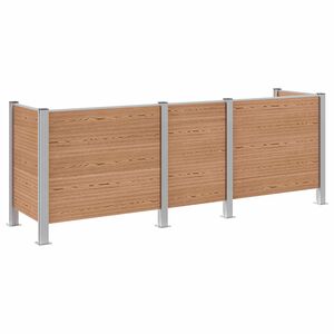 vidaXL Pr&uuml;gikasti tregi Pruun 315 x 85 x 115 cm Alumiinium ja WPC