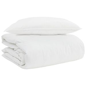 vidaXL 2-in-1 &Uuml;hepoolsed Tekk padjaga 2 pcs Valge Down Feather