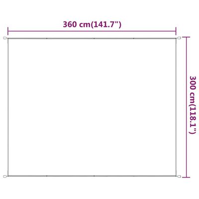 vidaXL vertikaalne varikatus, heleroheline 300 x 360 cm Oxfordi kangas
