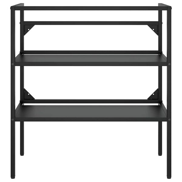 vidaXL vannitoa valamuraam, must, 79 x 38 x 83 cm, raud