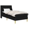 vidaXL Voodiraam madratsiga peaga Must 90 x 190 cm kangas