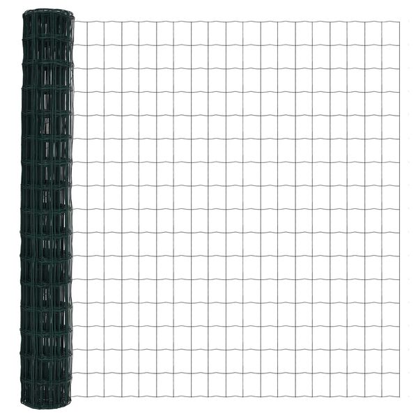 vidaXL Euroopa aed Roheline 1.6 x 10 m PVC-kaetud raud