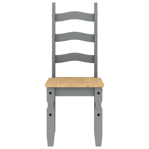 vidaXL söögitoolid 2 tk, "Corona", hall, 42 x 47 x 107 cm, männipuit