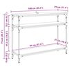 vidaXL Konsoollaud riiuliga Must tamm 100 x 29 x 75 cm Tehispuit
