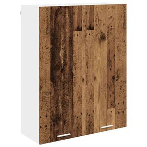 vidaXL Seinakapp ladustamisega Vana puit 80 x 31 x 100 cm Tehispuit