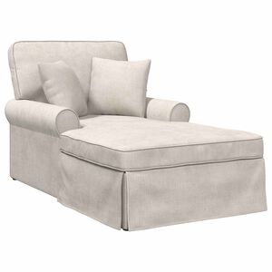 vidaXL Chaise lounge p&ouml;&ouml;ratud &auml;&auml;rega Kreemjas 157 x 91 x 91 cm ARES