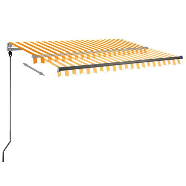 vidaXL iseseisev automaatne varikatus 300 x 250 cm, kollane/valge