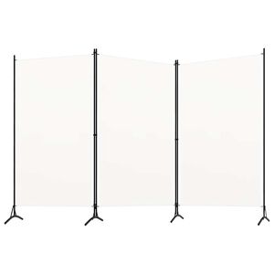 vidaXL 3 paneeliga ruumijagaja, valge, 260 x 180 cm, kangas