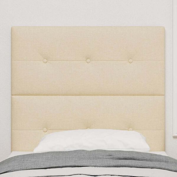 vidaXL Peatoed LED -ribatuledega peaga cream 100 cm kangas