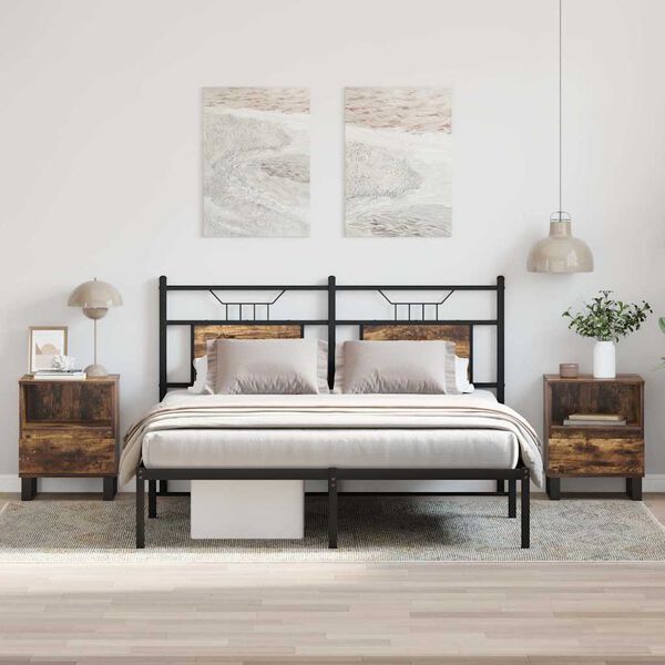 vidaXL öökapid 2 tk, suitsutatud tamm, 40 x 35 x 50 cm, tehispuit