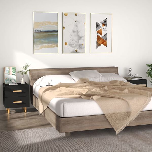 vidaXL &ouml;&ouml;kapid 2 tk, must, 40 x 35 x 47,5 cm