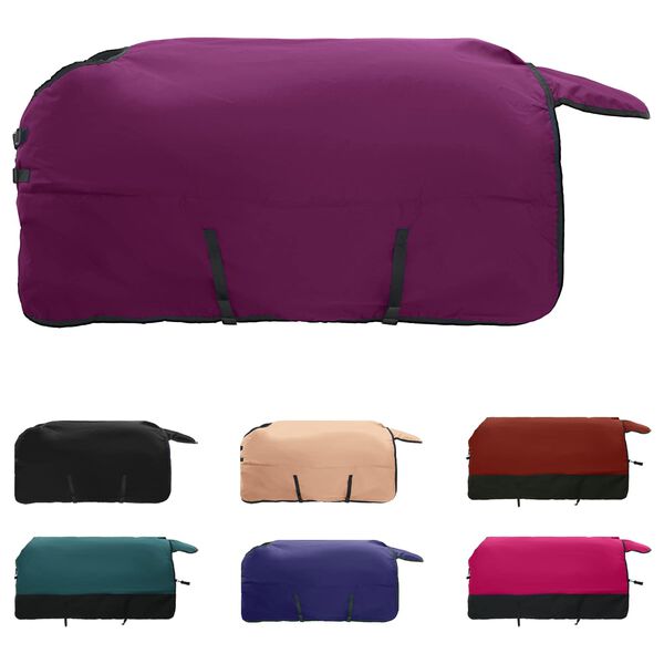 vidaXL Hobuste K&auml;tter Tume roheline ja must 135 cm Pol&uuml;ester