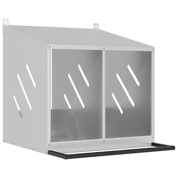 vidaXL kanapesakast 2 kambriga galvaniseeritud h&otilde;bemetallist