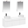vidaXL Vannitoa kapikomplekt 5 pcs Valge 50 x 14,5 x 70 cm Tehispuit