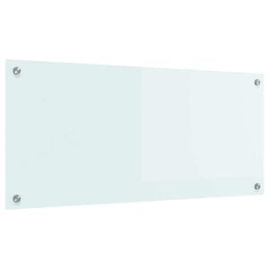 vidaXL K&ouml;gi Splashback Valge 90 x 40 cm karastatud klaas