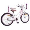 vidaXL Laste Bike 18 Tolli 5-7 aastastele Hele roosa