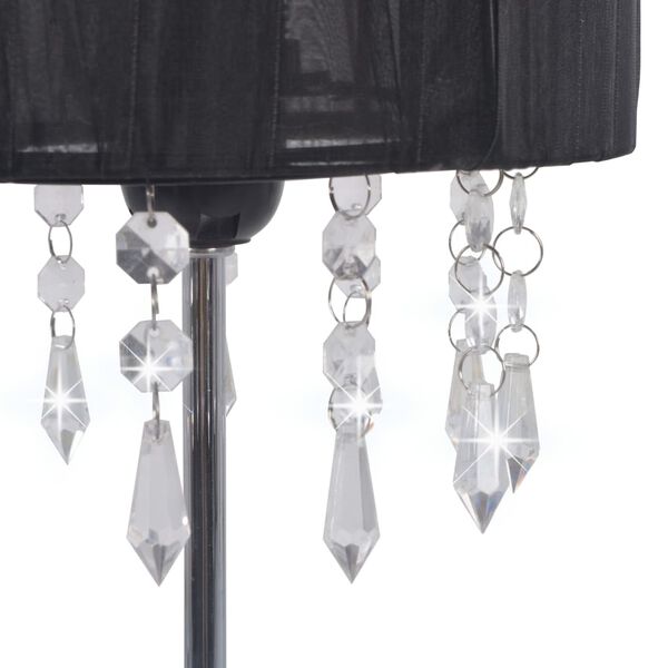 vidaXL laualamp, must, ümmargune, E27