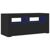 vidaXL telerialus LED-tuledega, must, 90 x 35 x 40 cm