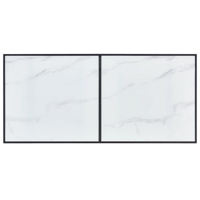 vidaXL söögilaud, valge, 140 x 70 x 75 cm, karastatud klaas