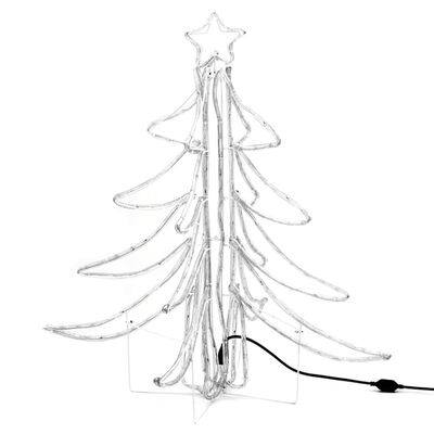 vidaXL LED kokkupandav jõulupuu figuur soe valge 87x87x93 cm