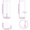 vidaXL konsoollaua jalad T-kujulised 2 tk, antratsiithall, 38 x 25 x (72-73) cm, teras