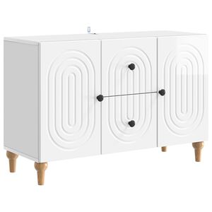 vidaXL Telerikapp K&otilde;rgl&auml;ikega valge 89 x 34,5 x 60 cm Tehispuit