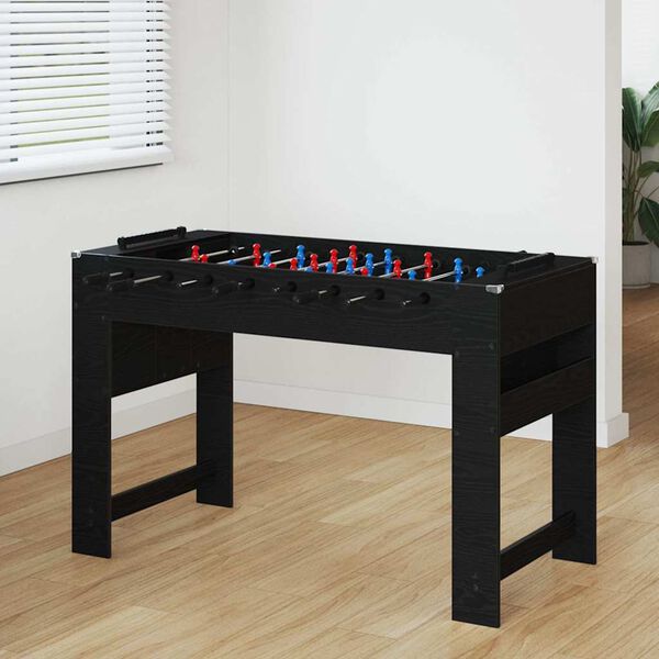 vidaXL Foosball laud Must Tamm 125 x 60,5 x 80 cm Tehispuit