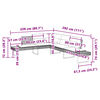 vidaXL aiadiivan patjadega L-kujuline, hall, polürotang ja akaatsia
