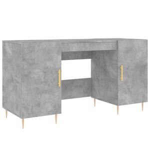 vidaXL kirjutuslaud, betoonhall, 140 x 50 x 75 cm, tehispuit