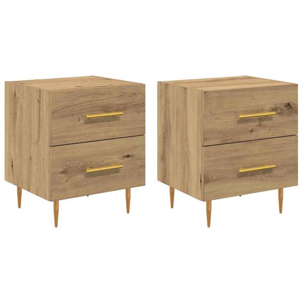 vidaXL &Ouml;&ouml;lambi kapp 2 pcs K&auml;sit&ouml;&ouml;puu 40 x 35 x 47,5 cm Tehispuit