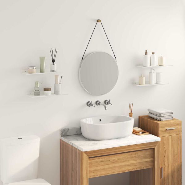 vidaXL Ujuv riiul 4 pcs Valge 40 x 18 x 2,5 cm Teras