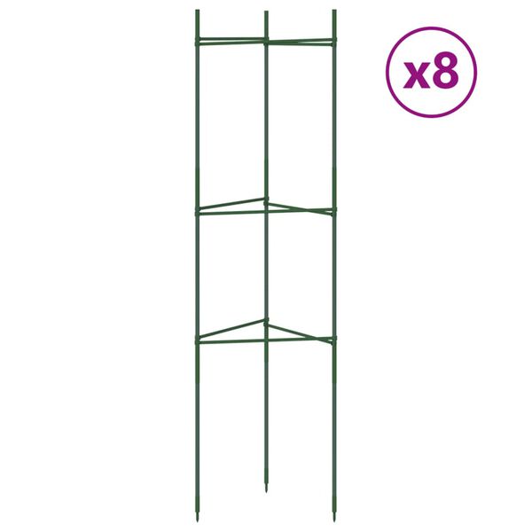 vidaXL tomatitaime tugi 8 tk, 116 cm, teras ja PP