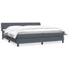 vidaXL Box vedruvoodi madratsitega tumehall 200x210 cm samet