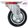 vidaXL p&ouml;&ouml;rlevad rattad, 32 tk, 75 mm