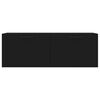 vidaXL seinakapp, must, 100x36,5x35 cm, tehispuit