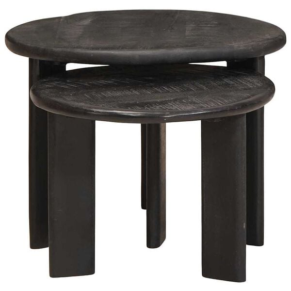 vidaXL Üksteise alla mahtuvad lauad 2 pcs Valge Tugev mango puu