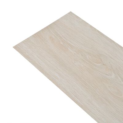 vidaXL iseliimuvad PVC põrandalauad 5,02 m², 2 mm valge tamm