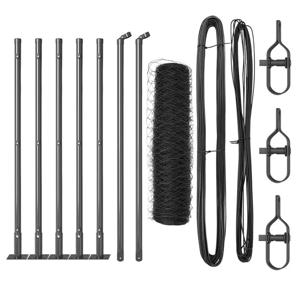vidaXL Aiapost Hall 10 x 0,5 m (50 mm v&otilde;rk) Terased ja PVC