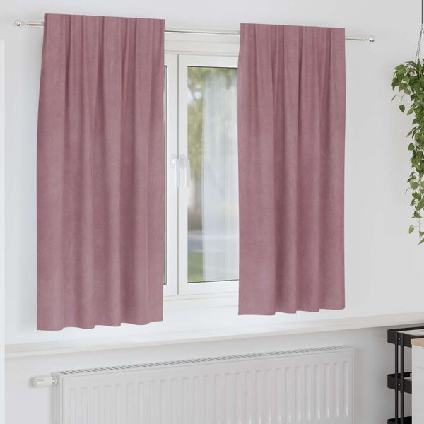 vidaXL Pimendavad kardinad 2 pcs Tumepink 140 x 175 cm Samet