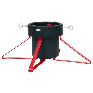 vidaXL jõulukuuse alus, roheline ja punane, 46x46x19 cm