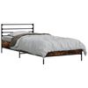 vidaXL Voodi raam Suitsutatud tamm 80 x 200 cm Tehispuit
